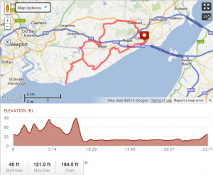 Whitson Sea Wall route